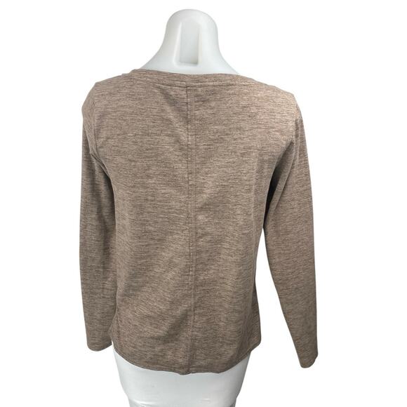 Joy Lab Women's Brown Long Sleeve Thumb Holes Activewear Tee T-Shirt Top Size XS - Picture 2 of 4